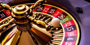 a roulette table spinning with the ball