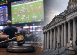 sports betting lawsuit editorial illustration