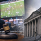 sports betting lawsuit editorial illustration