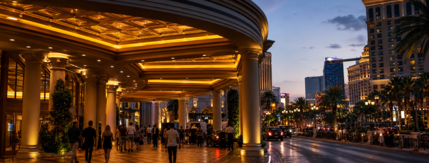 Las Vegas casino hotel editorial illustration