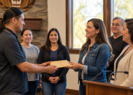 tribal casino community donation editorial news image