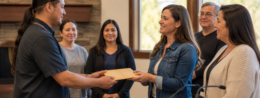 tribal casino community donation editorial news image