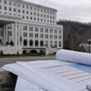Greenbrier casino resort and refinancing documents in a news scene