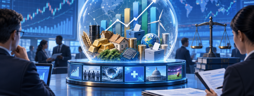 Editorial illustration comparing prediction markets with regulated sports betting