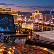 Editorial illustration about prediction markets, United States casino and gambling news, and source documents