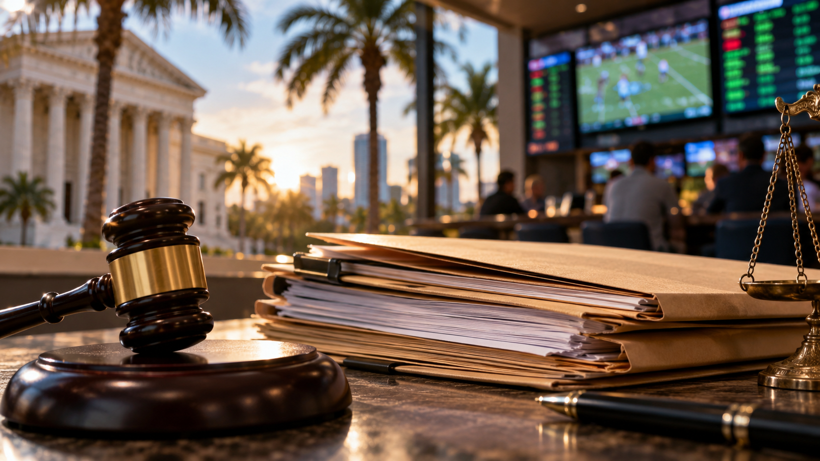 Editorial illustration for Florida Sports Betting Lawsuit: Seminoles Challenge DraftKings Operations