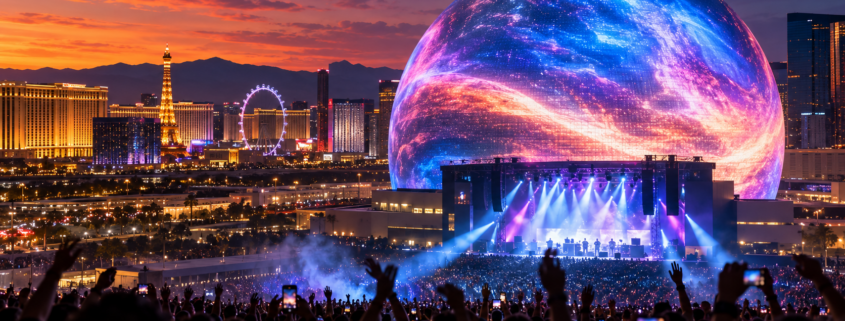 Editorial illustration for Las Vegas Music News: Eagles Add Sphere Dates as Caesars Palace Books More Shows